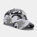 Gewaschene Camouflage Baseballkappe, Baumwolle 6-Panel taktischer Hut, grau, Outdoor. - Camouflage 7