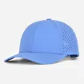 Blaue laserperforierte 6-Panel atmungsaktive Baseballcap, stilvolle Trucker Hat für Outdoor. - Blau