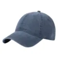 Gorra de béisbol clásica de algodón lavado en gris oscuro, ideal para deportes y uso diario. - Talla única / Azul marino