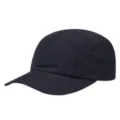 Gorra de correr de nylon impermeable de color sólido de 5 paneles, gorro deportivo. - Talla única / Negro