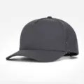Dunkelgraue perforierte Sport Baseballcap atmungsaktiv schnelltrocknend 5-Panel Kappe - Einheitsgröße / Dunkelgrau