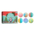 Set di bombe da bagno natalizie con sfere colorate per relax e benessere spa a casa - Set da 6 / Colorato