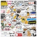 Cross-border Arabic meme waterproof stickers pack for laptop suitcase phone decoration. - 50 Sheets