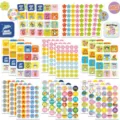 Colorful cartoon reward stickers for kids, teacher motivational waterproof sticker set. - 8 Pieces/Pack