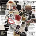 50 Stk. Dark Academia Ästhetik Sticker Vintage Kunst Buch Dekor für Laptop Handy - 50 Stück/Packung
