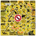 Funny warning stickers set waterproof vinyl decals for luggage car helmet DIY decor. - Multi Style Combo