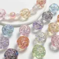 Detailed view of 12-18mm UV electroplated colorful acrylic yarn ball beads for DIY phone chains - Random Mixed Colors