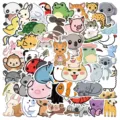 50pcs cute cartoon animal stickers pack waterproof DIY vinyl decal for luggage laptop - DD075 Style / 50 Sheets