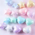 Colorful acrylic UV star and heart beads for DIY beaded pens and handmade jewelry crafts. - Heart / Random Mixed Colors