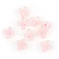 Pink four-leaf clover acrylic beads, DIY jewelry making loose spacer bead details. - Solid Color / Pink