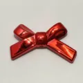 Rote UV beschichtete Schleife DIY Handwerk Perle Anhänger für Telefonketten und Schmuck Zubehör - Metallic-Rot