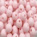 Light pink acrylic round beads with straight holes, pastel candy macaron loose beads for DIY craft. - 8mm Approx. 1750 Pcs / Pink