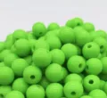 Bright green acrylic round beads, loose spacer beads for DIY jewelry making crafts. - 10mm Approx. 920 Pcs / Fluorescent Green