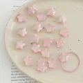 Rosa Acryl Stern Perlen fuer DIY handgemachte Schmuck Accessoires, Detailansicht. - Rosa