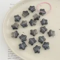 Acrylic silver powder irregular star loose beads for DIY handmade jewelry accessory. - Black