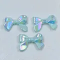 Acryl schimmernde Schleife Perlen für DIY handgemachte Schmuck Handyketten Zubehör Detail - 24*32mm / Blau