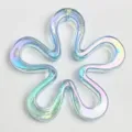 UV beschichteter schillernder hohler Blumen Perlen DIY Handyketten Schmuck Zubehör - Blau