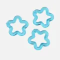 Blaue transparente Acryl hohle Stern Perlen für DIY Armbänder und Schmuckherstellung. - 30mm / Seeblau