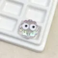 Transparent UV coated cute biscuit bead detail for DIY phone charm and jewelry accessories. - 20mm (Hole 3mm) / Purple