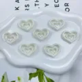 Abalorios de corazón triple con revestimiento acrílico AB llavero de cadena para teléfono. - 23x30mm (Agujero 2.5mm) / Chapado AB Blanco