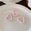 Rosa Herz Girlande DIY Zubehör, süße Harz Anhänger für handgemachte Schmuckstücke und Schlüsselanhänger. - 38*42mm / Rosa