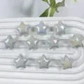20mm irisierende Stern Acryl Perlen DIY Handgemachte Schmuck Zubehör glänzende Sterne - Weiß