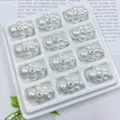 Acryl Wolken Perlen mit Seidenoptik lose Perlen fuer DIY handgemachte Handyketten Schmuck - Weiß