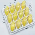 Acryl AB bunte Karottenperlen Detailansicht, ideal für DIY Schmuckherstellung, Handyketten und Anhänger. - 3# Gelb