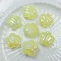 Acryl UV Wellen Pflaumenblüten Perlen für DIY handgemachte Armbänder Handyketten Zubehör - 19mm / 3# Gelb