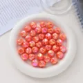 16mm Acrylperlen AB Effekt Figürlich DIY Perlen für Armband Handykette Schmuckzubehör - 16 mm (Loch 3 mm) / Orange