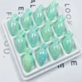 Acryl AB bunte Karotten Perlen Detail Ansicht, DIY Schmuck Accessoires und Handyketten Anhänger. - Grün