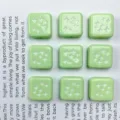 Grüne Stern Acryl Perlen quadratisch für DIY Handyketten, Schmuckzubehör und Basteln. - 3# Lackiertes Hellgrün