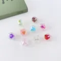 Acryl Herz UV beschichtete Diamant geschliffene lose Perlen bunte DIY Schmuck Zubehör - 1# Zufälliger Mix