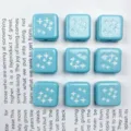 Perline quadrate stella in acrilico blu per ciondolo telefono accessori fai da te. - #10 Blu chiaro laccato