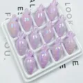 Acrylic iridescent carrot beads for DIY jewelry making, handmade phone chain pendants. - Purple