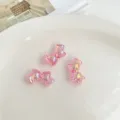 Acryl bunte schillernde Schleife Perlen süße DIY Handy Kette Armband Zubehör süßes Design - 14.5x27.5mm (Loch 3.5mm) / Rosa