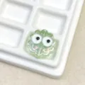 Cute electroplated UV transparent googly eyes bead for DIY phone chains and bag accessories. - 20mm (Hole 3mm) / 6# Green