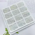 Primo piano di perline nuvola in acrilico iridescenti con foro per creazione di gioielli. - 5# Bianco