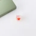 Detailed shot of iridescent UV coated acrylic diamond cut loose bead for DIY jewelry. - 10# Orange