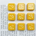 Perline quadrate in acrilico giallo con stelle bianche per gioielli fai da te e ciondoli. - 7# Arancione chiaro verniciato