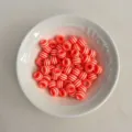 5mm gestreifte Acrylperlen für DIY Schmuckherstellung, bunte lose Bastelperlen Anhänger. - #8 Leuchtend Orange