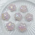 Acrylic UV iridescent flower loose beads for DIY handmade bracelets and phone charm jewelry accessories - 19mm / Pink