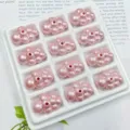 Cuentas de perlas de nube acrílica rosa dijes de agujero directo para joyería de cadena de teléfono - 8# rosa empolvado