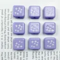 Perline quadrate in acrilico con stella e foro per catene telefoniche e accessori fai da te. - 6# Viola chiaro verniciato