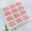 Perline iridescenti in acrilico a forma di nuvola per creazione gioielli braccialetto. - 8# rosa cipria