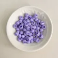 5mm lila gestreifte Acryl Perlen lose fuer DIY Schmuckherstellung, Bastelzubehoer. - 4# Lila