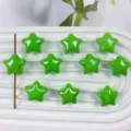 20mm colorful acrylic star loose beads DIY handmade jewelry accessories glossy green stars - 9# Green