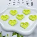 Acryl 3-Schicht Herz Perlen DIY Handyband Schlüsselanhänger Schmuck Zubehör Material - 23x30mm (Loch 2.5mm) / Deckendes Zitronengelb
