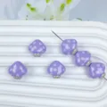 17mm perline a fungo a pois viola sorriso carino creazione di gioielli ciondoli per cellulare - 7# Viola Griglia