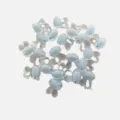Perline opache in acrilico orecchie di coniglio, perle azzurre per gioielli fai da te e catena telefono. - Tinta Unita / Blu
